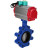 Затвор дисковый поворотный WBV1631E-2W-Fb-H Ду100 Ру16 LUG корпус - чугун QT450, диск - нержавеющая сталь 304, уплотнение - EPDM, с пневмоприводом PA-DA-083 и магнитным переключателем ALS200D в Алматы