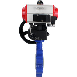 Затвор дисковый поворотный WBV1631N-2W-Fb-H Ду50 Ру16 LUG корпус - чугун QT450, диск - нержавеющая сталь 304, уплотнение - NBR, с пневмоприводом PA-DA-065, пневмораспределителем 4M310-08 DC24V и дублером MON1-250-T26-ISO
