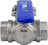 Кран шаровой BV3232P(4pc)-SP-3WL-T-ISO-H Ду25 Ру63, 3-ходовой L-тип стандартнопроходной, внутренняя резьба, уплотнение - PTFE, материал корпуса - нержавеющая сталь SS316 с ISO фланцем и рукояткой в Алматы