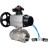 Кран шаровой BV3232P(4pc)-SP-3WL-T-ISO-H Ду80 Ру40, стандартнопроходной, четырехсоставной, корпус - нержавеющая сталь 316, уплотнение - PTFE, внутренняя резьба, с пневмоприводом PA-DA-105-1, пневмораспределителем 4V320-08 AC220V, БКВ APL-210N в Алматы