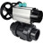 Кран шаровой BV4242E-FP-GRM-ISO Дн32 Ру10 полнопроходной, корпус - НПВХ, шар - НПВХ, уплотнение - EPDM, с пневмоприводом PA-DA-105-1 и магнитным переключателем ALS200D в Алматы