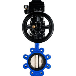 Затвор дисковый поворотный WBV1616E-2W-Fb-H Ду125 Ру16 LUG корпус - чугун QT450, диск - чугун QT450, уплотнение - EPDM, с пневмоприводом PA-DA-105-1 и позиционером YT-1000RSN без обратной связи