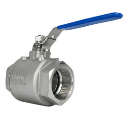 Кран шаровой BV3232P(2pc)-FP-T-H Ду50 Ру140 полнопроходной двухходовой, нержавеющая сталь 316, внутренняя резьба, уплотнение - PTFE, ручка-рычаг