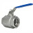 Кран шаровой BV3232P(2pc)-FP-T-H Ду50 Ру140 полнопроходной двухходовой, нержавеющая сталь 316, внутренняя резьба, уплотнение - PTFE, ручка-рычаг в Алматы