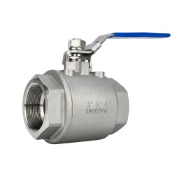 Кран шаровой BV3232P(2pc)-FP-T-H Ду50 Ру140 полнопроходной двухходовой, нержавеющая сталь 316, внутренняя резьба, уплотнение - PTFE, ручка-рычаг