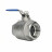 Кран шаровой BV3232P(2pc)-FP-T-H Ду50 Ру140 полнопроходной двухходовой, нержавеющая сталь 316, внутренняя резьба, уплотнение - PTFE, ручка-рычаг в Алматы