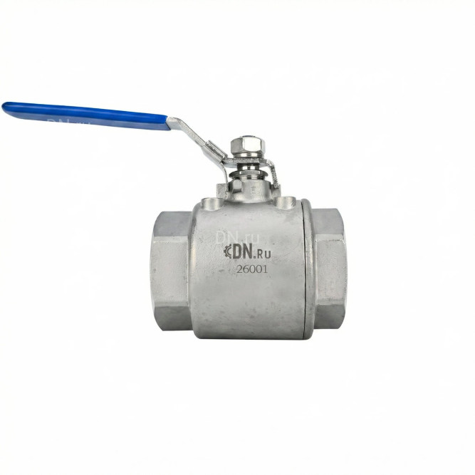 Кран шаровой BV3232P(2pc)-FP-T-H Ду50 Ру140 полнопроходной двухходовой, нержавеющая сталь 316, внутренняя резьба, уплотнение - PTFE, ручка-рычаг в Алматы