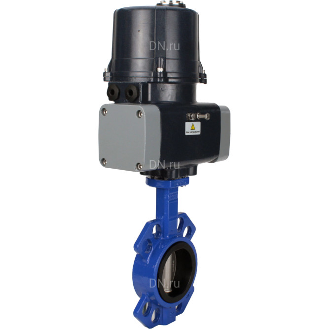 Затвор дисковый поворотный WBV1432N-2W-Fb-H Ду40 Ру16 межфланцевый, корпус - чугун GGG50, диск - нержавеющая сталь 316L, уплотнение - NBR, с электроприводом четвертьоборотным QTSA-N-003EM-O0-220VAC с пружинным возвратом в Алматы