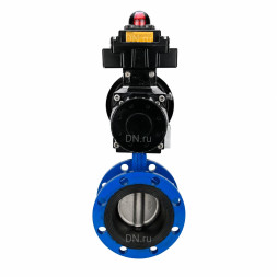 Затвор дисковый поворотный WBV1331E-2W-F-H Ду80 Ру16 фланцевый, корпус - чугун GGG40, диск - нержавеющая сталь 304, уплотнение - EPDM, с пневмоприводом PA-DA-105-1 и БКВ APL-410N EX