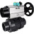 Кран шаровой BV4242E-FP-GRM-ISO Дн40 Ру10 полнопроходной, корпус - НПВХ, шар - НПВХ, уплотнение - EPDM, с пневмоприводом PA-DA-105-1 и магнитным переключателем ALS200D в Алматы