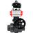 Кран шаровой BV4242E-FP-GRM-ISO Дн65 Ру10 полнопроходной, корпус - НПВХ, шар - НПВХ, уплотнение - EPDM, с пневмоприводом PA-DA-065, пневмораспределителем 4V320-08 AC220V, ручным дублером MON1-250-T26-ISO и БКВ APL-410N EX в Алматы