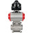 Кран шаровой BV3232P(3pc)-FP-W-ISO-H WDVF Ду40 Ру40 полнопроходной, трехсоставной, корпус - нержавеющая сталь 316, уплотнение - PTFE, под приварку, с пневмоприводом PA-DA-065, БКВ APL-510N EX в Алматы