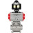 Кран шаровой BV3232P(3pc)-FP-W-ISO-H WDVF Ду40 Ру40 полнопроходной, трехсоставной, корпус - нержавеющая сталь 316, уплотнение - PTFE, под приварку, с пневмоприводом PA-DA-065, БКВ APL-510N EX в Алматы