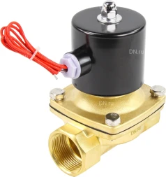 Клапан электромагнитный VS100-ET-NC-24VDC 1 1/4″ Ду32 Ру10, соленоидный двухходовой, корпус - латунь, уплотнение - EPDM, резьбовой, нормально-закрытый, прямого действия, катушка - 24В