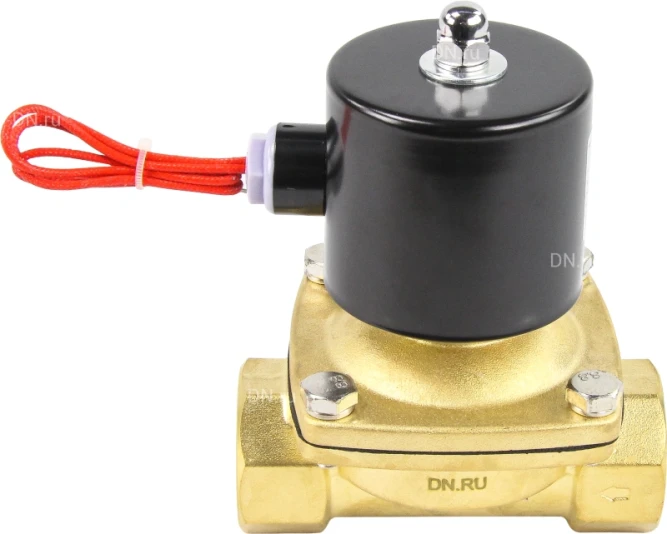 Клапан электромагнитный VS100-ET-NC-24VDC 1 1/4″ Ду32 Ру10, соленоидный двухходовой, корпус - латунь, уплотнение - EPDM, резьбовой, нормально-закрытый, прямого действия, катушка - 24В в Алматы