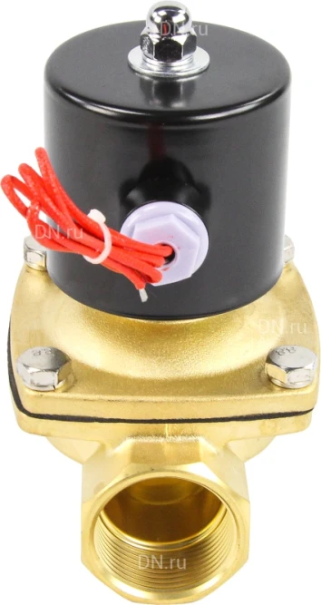 Клапан электромагнитный VS100-ET-NC-24VDC 1 1/4″ Ду32 Ру10, соленоидный двухходовой, корпус - латунь, уплотнение - EPDM, резьбовой, нормально-закрытый, прямого действия, катушка - 24В в Алматы