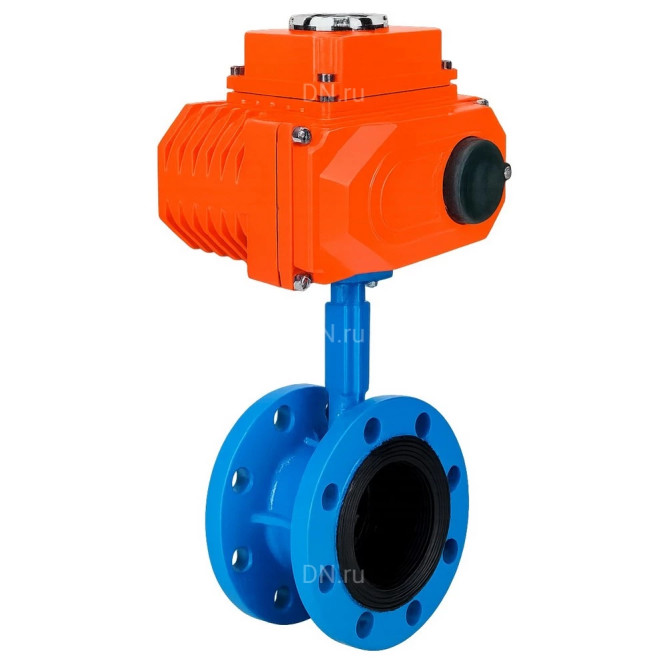 Затвор дисковый поворотный WBV1331E-2W-F-H Ду125 Ру16 фланцевый, корпус - чугун GGG40, диск - нержавеющая сталь 304, уплотнение - EPDM, с 1/4-оборотным электроприводом QT-N-030EM-O1-220VAC-У1 220В HARK в Алматы