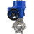 Кран шаровой BV3232P(3pc)-FP-SW-ISO-H Ду80 Ру63 полнопроходной, корпус - нержавеющая сталь SS316, под приварку, с электроприводом QT-N-015M-O2-220VAC-У1 с моментной муфтой и штурвалом в Алматы