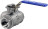 Кран шаровой BV3232P(4pc)-SP-3WL-T-ISO-H Ду40 Ру63, 3-ходовой L-тип стандартнопроходной, внутренняя резьба, уплотнение - PTFE, материал корпуса - нержавеющая сталь SS316 с ISO фланцем и рукояткой в Алматы