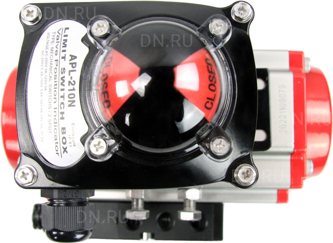 Кран шаровой BV3232P(4pc)-SP-3WL-T-ISO-H Ду40 Ру63 стандартнопроходной трехходовой L-тип, нерж. сталь SS316, внутренняя резьба, уплотнение - PTFE, пн.приводом PA-SA-083, пн.распределителем 4M310-08 DC24V и БКВ APL-210N в Алматы