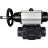 Кран шаровой BV4242E-FP-GRM-ISO Дн25 Ру10 полнопроходной, корпус - НПВХ, шар - НПВХ, уплотнение - EPDM, с пневмоприводом PA-DA-105-1 двойного действия со штурвалом в Алматы