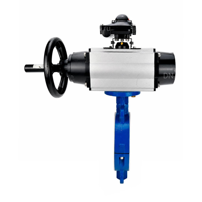 Затвор дисковый поворотный WBV3434Pf-2W-Fb-R Ду150 Ру16, корпус - углеродистая сталь WCB, диск - углеродистая сталь WCB, футерованный PTFE, уплотнение - PTFE, с пневмоприводом PA-DA-105-1 и БКВ APL-210N в Алматы