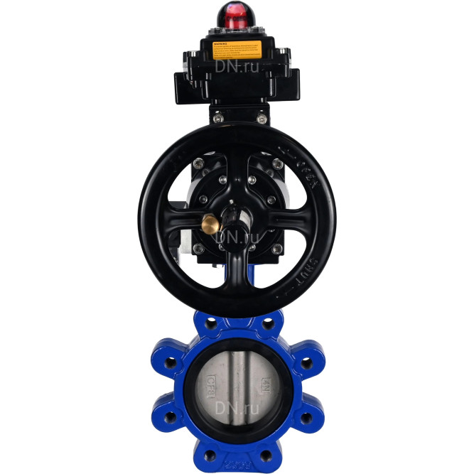 Затвор дисковый поворотный WBV1631E-2W-Fb-H Ду125 Ру16 LUG корпус - чугун QT450, диск - нержавеющая сталь 304, уплотнение - EPDM, с пневмоприводом PA-DA-105-1, пневмораспределителем 4M310-08 AC220V и БКВ APL-410N EX в Алматы