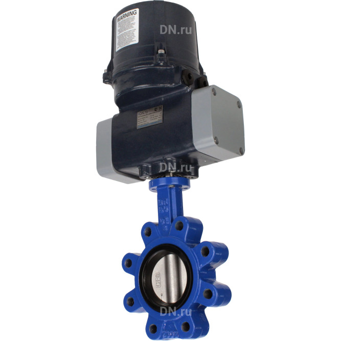 Затвор дисковый поворотный WBV1631N-2W-Fb-H Ду125 Ру16 LUG межфланцевый, корпус - чугун QT450, диск - нержавеющая сталь AISI 304, уплотнение - NBR, с электроприводом четвертьоборотным QTSA-N-014EM-O0-220VAC с пружинным возвратом в Алматы