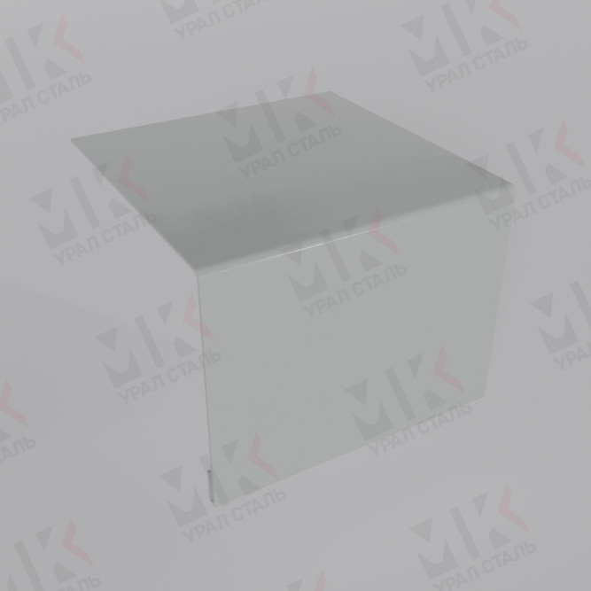 Планка откоса сложная 3D 230х75х3000 мм 0,5 мм RAL 9006 в Алматы