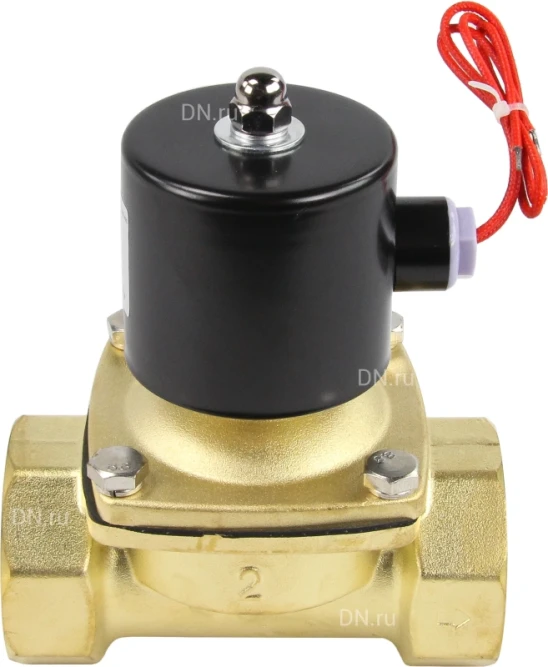 Клапан электромагнитный VS100-ET-NC-24VDC 2″ Ду50 Ру10, соленоидный двухходовой, корпус - латунь, уплотнение - EPDM, резьбовой, нормально-закрытый, прямого действия, катушка - 24В в Алматы