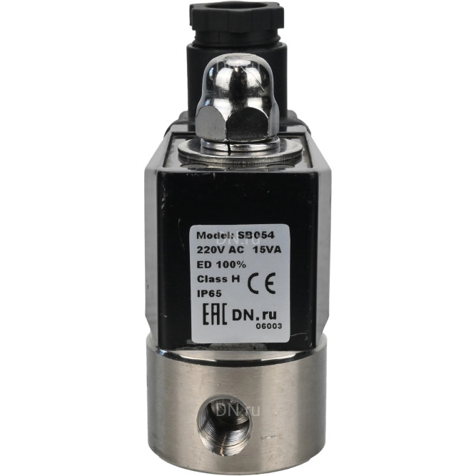 Клапан электромагнитный VS331-VT-NC-220VAC 1/4″ Ду8 Ру10, соленоидный двухходовой, корпус - нержавеющая сталь 304, уплотнение - Viton, резьбовой, нормально-закрытый, прямого действия, катушка - 220В в Алматы