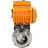 Затвор дисковый поворотный WBV3131S-2W-T-H Ду15 Ру10 резьбовой, корпус - пищевая нержавеющая сталь 304, уплотнение - Silicon, с электроприводом QT-N-005EM-A1-220VAC-У1 c датчиком обратной связи и входным управляющим сигналом 4-20мА HARK в Алматы