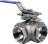 Кран шаровой BV3232P(4pc)-SP-3WL-T-ISO-H Ду65 Ру40, 3-ходовой L-тип стандартнопроходной, внутренняя резьба, уплотнение - PTFE, материал корпуса - нержавеющая сталь SS316 с ISO фланцем и рукояткой в Алматы