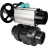 Кран шаровой BV4242E-FP-GRM-ISO Дн25 Ру10 полнопроходной, корпус - НПВХ, шар - НПВХ, уплотнение - EPDM, с пневмоприводом PA-DA-105-1, пневмораспределителем 4M310-08 AC220V и магнитным переключателем ALS200D в Алматы