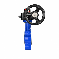 Затвор дисковый поворотный WBV1616N-2W-Fb-H Ду100 Ру16 LUG межфланцевый, корпус - чугун QT450, диск - чугун QT450, уплотнение - NBR, с редуктором HGB RQN1-180Z