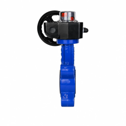 Затвор дисковый поворотный WBV1616N-2W-Fb-H Ду100 Ру16 LUG межфланцевый, корпус - чугун QT450, диск - чугун QT450, уплотнение - NBR, с редуктором HGB RQN1-180Z