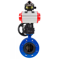 Затвор дисковый поворотный WBV1331E-2W-F-H Ду65 Ру16 фланцевый, корпус - чугун GGG40, диск - нержавеющая сталь 304, уплотнение - EPDM, с пневмоприводом PA-DA-105, БКВ APL-510N EX и ручным дублером MON3-700-T38-ISO