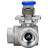 Кран шаровой BV3232P(4pc)-SP-3WT-T-ISO-H WDVF Ду25 Ру63 стандартнопроходной, 3-ходовой Т-тип, внутренняя резьба, корпус - нержавеющая сталь AISI 316, уплотнение - PTFE, с ISO-фланцем и рукояткой в Алматы
