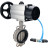 Затвор дисковый поворотный WBV3232E-2W-Fb-H Ду150 Ру16, корпус - нержавеющая сталь 316L, диск - нержавеющая сталь 316L, уплотнение - EPDM, с пневмоприводом PA-DA-105-1 двойного действия, с пневмораспределителем 4V320-08 AC220V в Алматы