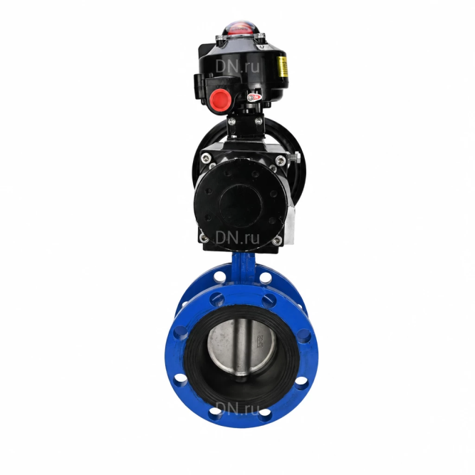 Затвор дисковый поворотный WBV1331E-2W-F-H Ду80 Ру16 фланцевый, корпус - чугун GGG40, диск - нержавеющая сталь 304, уплотнение - EPDM, с пневмоприводом PA-DA-105-1 и БКВ APL-510N EX в Алматы