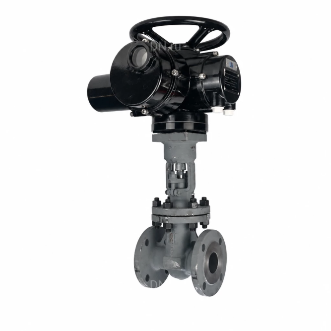 Задвижка клиновая 30с941нж GVWR2121M-2W-F-ОСТ Ду100 Ру16 GAIR фланцевая, корпус - сталь 25Л, материал клина - сталь 25Л, уплотнение - металл, с ОСТ-фланцем, с электроприводом MT-N-010M-O2-220VAC-У1 пятикулачковым в Алматы