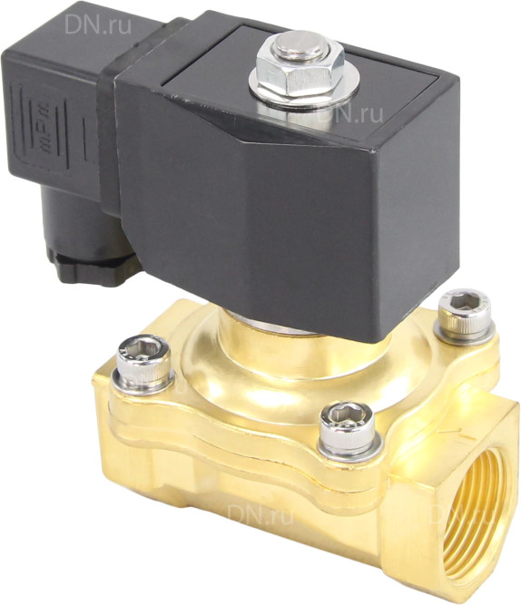 Клапан электромагнитный VS200-NT-NC-24VDC 3/4″ Ду20 Ру7, соленоидный двухходовой, корпус - латунь, уплотнение - NBR, резьбовой, нормально-закрытый, прямого действия, катушка - 24В в Алматы