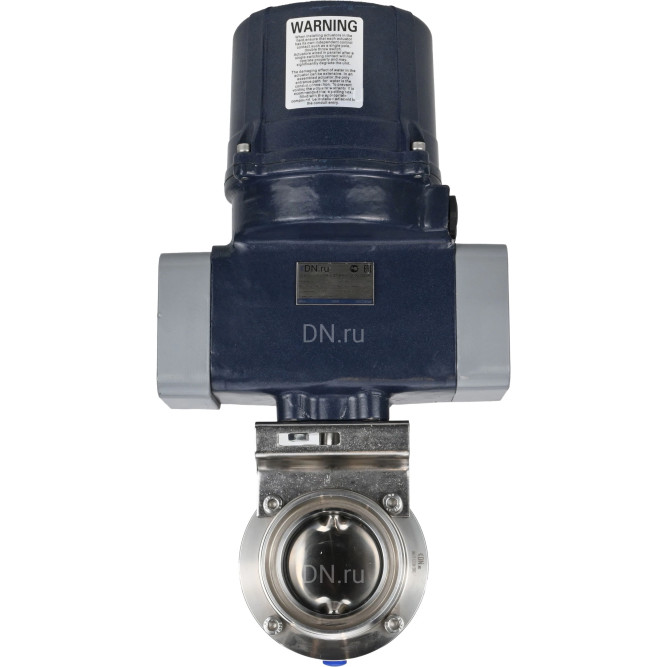 Затвор дисковый поворотный WBV3131E-2W-T-H Ду15 Ру10 резьбовой, корпус - пищевая нержавеющая сталь AISI 304, диск - нержавеющая сталь AISI 304, уплотнение - EPDM, с электроприводом четвертьоборотным QTSA-N-003EM-O0-220VAC с пружинным возвратом в Алматы
