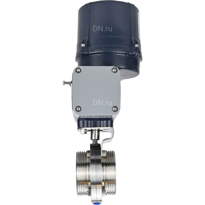 Затвор дисковый поворотный WBV3131E-2W-T-H Ду15 Ру10 резьбовой, корпус - пищевая нержавеющая сталь AISI 304, диск - нержавеющая сталь AISI 304, уплотнение - EPDM, с электроприводом четвертьоборотным QTSA-N-003EM-O0-220VAC с пружинным возвратом в Алматы