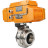 Затвор дисковый поворотный WBV3131S-2W-T-H Ду25 Ру10 резьбовой, корпус - пищевая нержавеющая сталь 304, уплотнение - Silicon, с электроприводом QT-N-005EM-A1-220VAC-У1 c датчиком обратной связи и входным управляющим сигналом 4-20мА HARK в Алматы