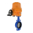 Затвор дисковый поворотный WBV1432N-2W-Fb-H Ду100 Ру16, корпус - чугун GGG50, диск - нержавеющая сталь 316L, уплотнение - NBR, с электроприводом QT-EX-010EM-O2-380VAC-У1 в Алматы