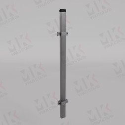 Столб для забора 1000 мм 60х60 мм квадратный серый (RAL 7040)