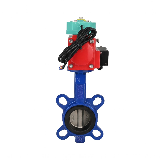 Затвор дисковый поворотный WBV1132N-2W-Fb-H Ду40 Ру16 корпус - чугун GG25, диск - нержавеющая сталь 316L, уплотнение - NBR, с пневмоприводом PA-SA-083, пневмораспределителем 4M310-08 AC220V и магнитным переключателем ALS200D в Алматы