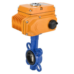 Затвор дисковый поворотный WBV1432N-2W-Fb-H Ду40 Ру16, корпус - чугун GGG50, диск - нержавеющая сталь 316L, уплотнение - NBR, с электроприводом QT-N-005EM-1-380VAC-У1
