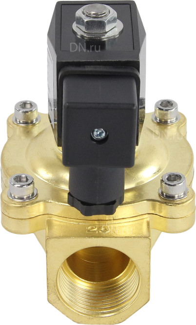 Клапан электромагнитный VS200-NT-NC-24VDC 1″ Ду25 Ру7, соленоидный двухходовой, корпус - латунь, уплотнение - NBR, резьбовой, нормально-закрытый, прямого действия, катушка - 24В в Алматы